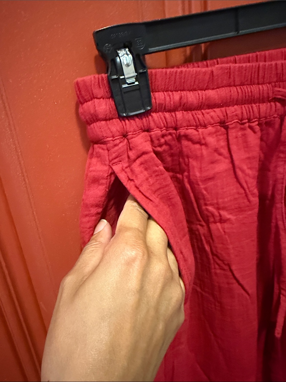NWOT- PACT ORGANIC DOUBLE GAUZE SPLIT HEM PANTS- MEDIUM - Picture 12 of 12